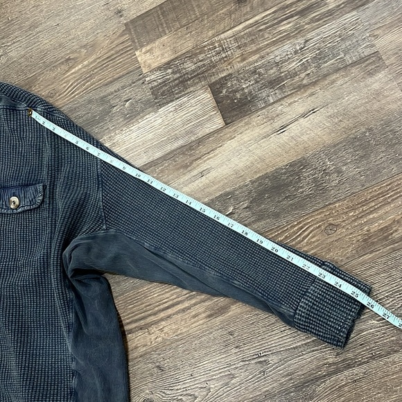 Free People One Scout Jacket Shirt Sz M Waffle Shacket  Oversized Boho Cabincore - Picture 10 of 15